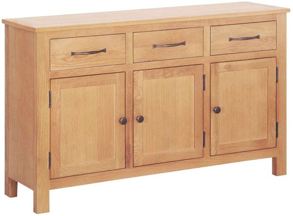 vidaXL Sideboard Braun 112 x 33,5 x 70 cm Massivholz Eiche 247598