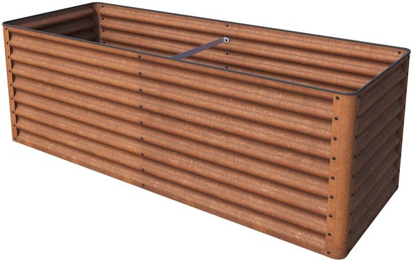 PRIMEYARD LUCA Cortenstahl-Hochbeet 190 x 70 x 65 cm - mit Wühlmausgitter