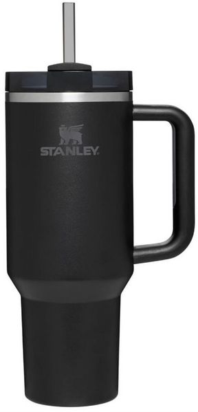 Stanley Quencher H2. 0 FlowState Trinkflasche mit Strohhalm 1. 2L - Thermobecher Kühlt 11 Stunden - 48 Stunden Eisgekühlt - Spülmaschinenfest - Thermosflasche BPA Frei - Kaffeebecher To Go - Black