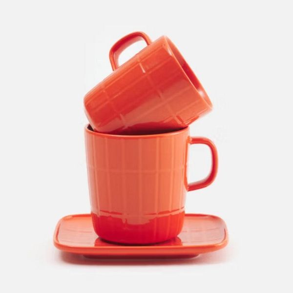 Marimekko Tasse Becher Oiva Tiiliskivi Orange (Groß)