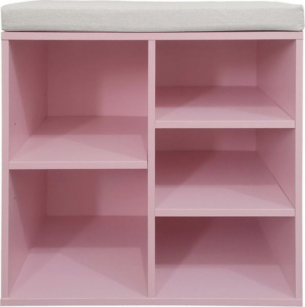 HTI-Living Schuhregal Schuhbank Katja 5 Regalfächer Rosa, Stück 1-tlg.