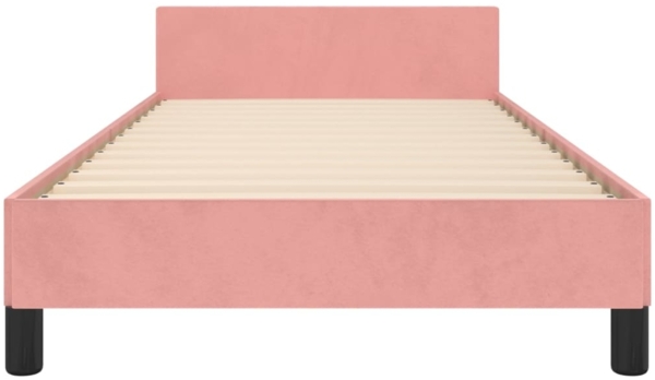 Bettgestell mit Kopfteil Samt Rosa 80x200 cm Bild 5