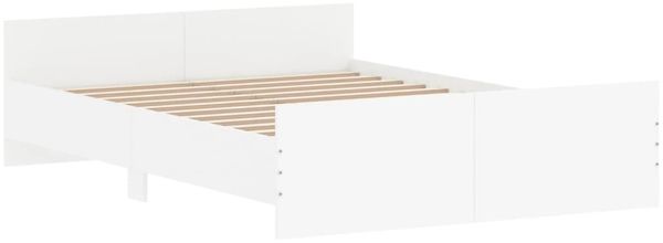 vidaXL Bettgestell mit Kopf- und Fußteil Weiß 135x190 cm 3203789 Bild 4