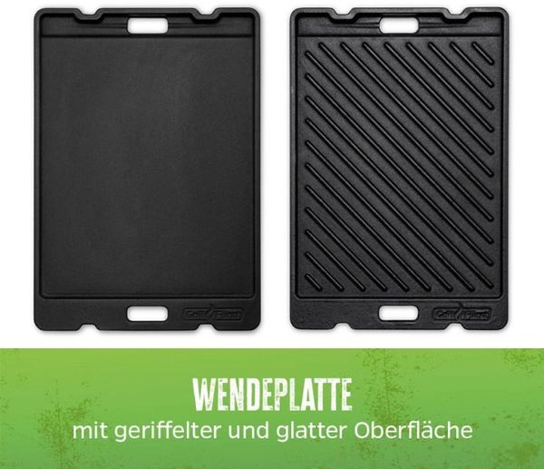Grillfürst Grillplatte Gusseisen für G201 Campinggrill/Wohnmobilgrill v2 - 32,8x22,8 cm Bild 2
