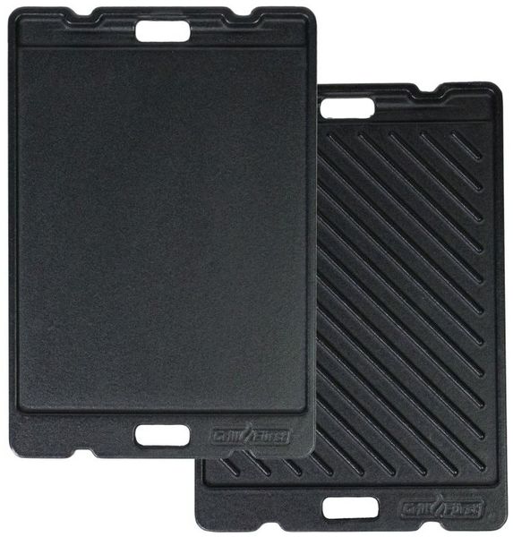 Grillfürst Grillplatte Gusseisen für G201 Campinggrill/Wohnmobilgrill v2 - 32,8x22,8 cm