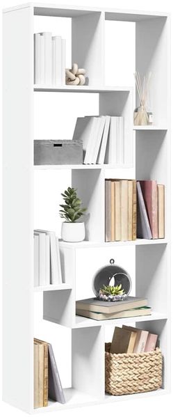 Bücherregal, Raumteiler Weiß 67 x 25 x 161,5 cm Holzwerkstoff