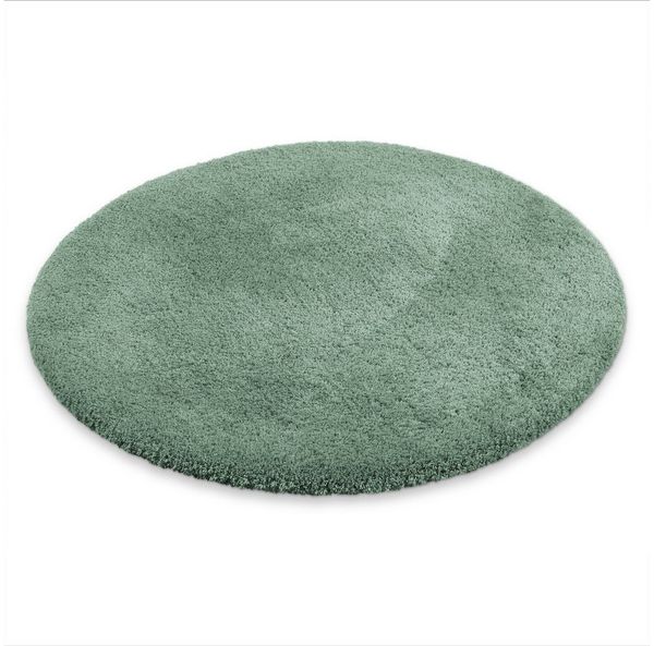 OTTO home Badematte Kaarin, Höhe 30 mm, rutschhemmend beschichtet, schnell trocknend, Polyester, rund, Badteppich, getuftet, flauschig, hochflor, große Farbauswahl