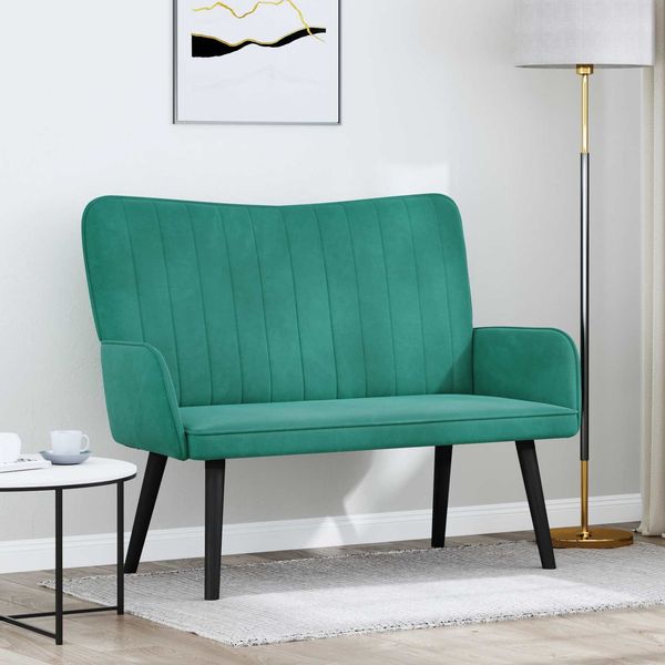 vidaXL Zweisitzer Sofa Türkis 115 x 61 x 87 cm Samt 42028959