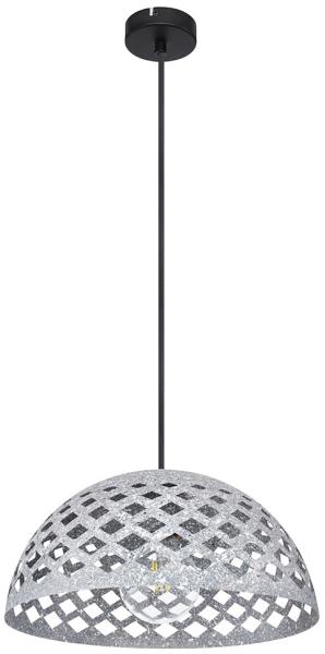 Hängeleuchte, Metall, schwarz, grau, höhenanpassbar, D 35 cm