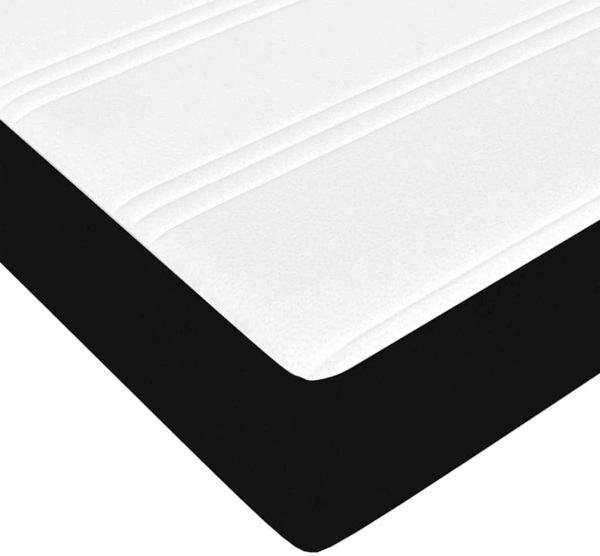 vidaXL Bettrahmen mit Matratze Schwarz 90 x 200 cm Stoff 3399330 Bild 9