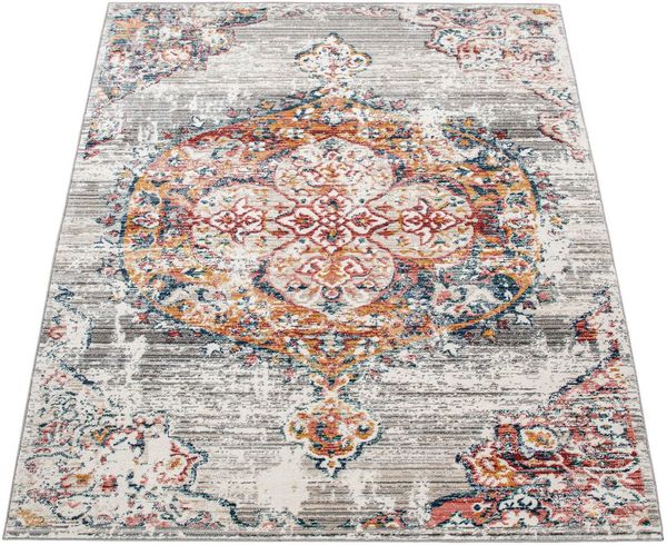Paco Home Teppich Herbete 733, rechteckig, Höhe: 8 mm, Kurzflor, Orient-Optik, Vintage Design
