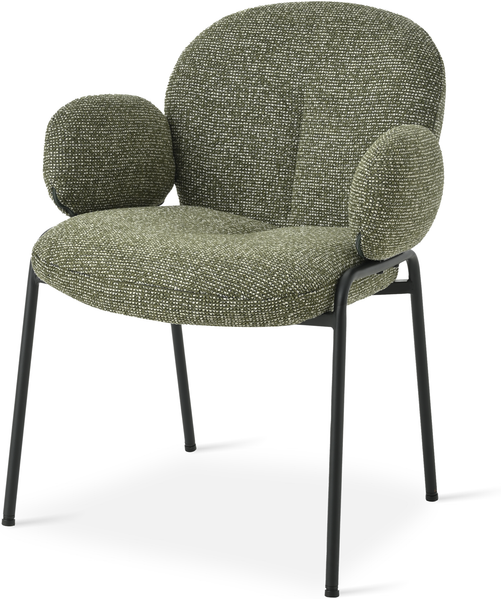 GOEURVANT 1235 Esszimmerstühle 2er-Set, Polsterstühle, Webstoff - Grün Bild 5