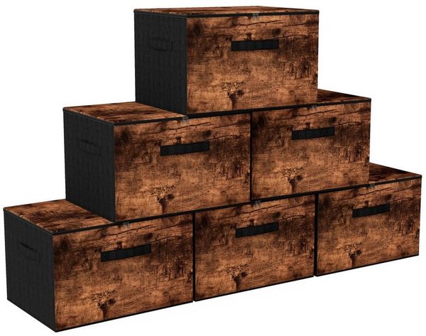 Sekey Aufbewahrungsbox Aufbewahrungsbox mit Deckel aus Vliesstoff Faltbare Stoffboxen, Faltbox Organizer für Kleidung Aufbewahrungsboxen für Schrank Regal