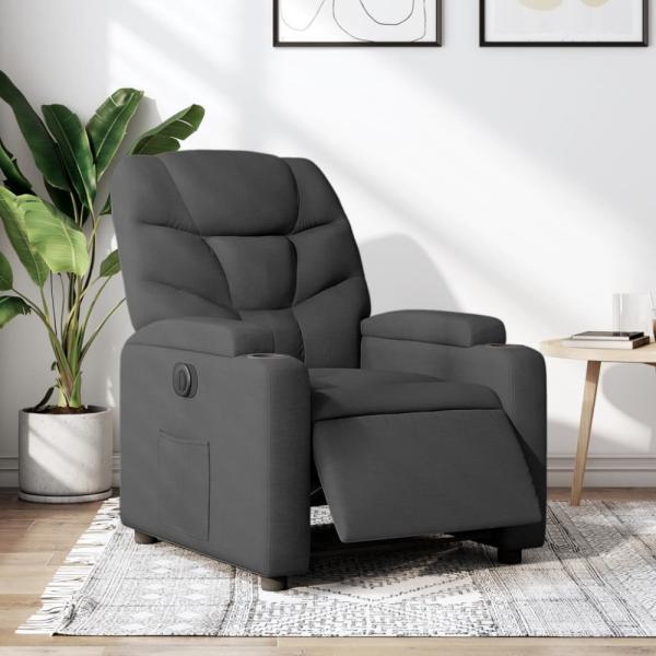 vidaXL Relaxsessel Elektrisch Schwarz Stoff 3204574