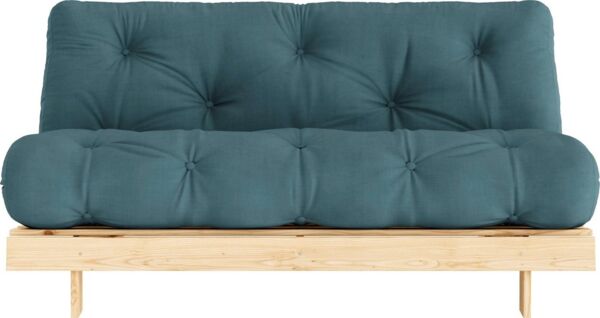 Karup Schlafsofa ROOTS 160 cm Polster OLIVE GREEN Klappgestell Kiefer massiv