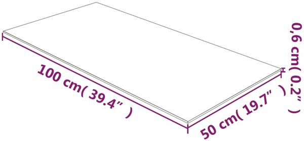 vidaXL Tischplatte Transparent 50x100 cm Hartglas 345074 Bild 4