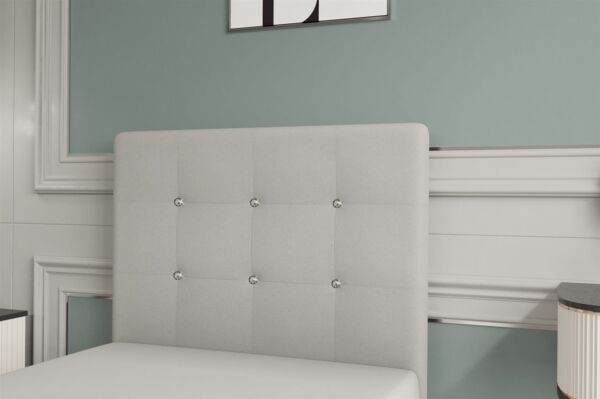 Boxspringbett Gästebett MARKOS 100x220cm Bettkasten Seite Rechts Stoff Beige Bild 3