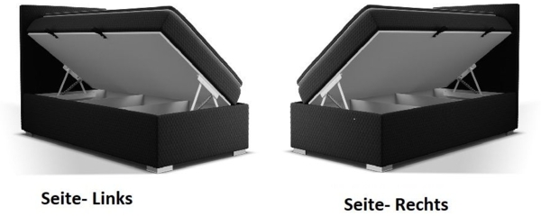 Boxspringbett Gästebett MARKOS 100x220cm Bettkasten Seite Rechts Stoff Beige Bild 4