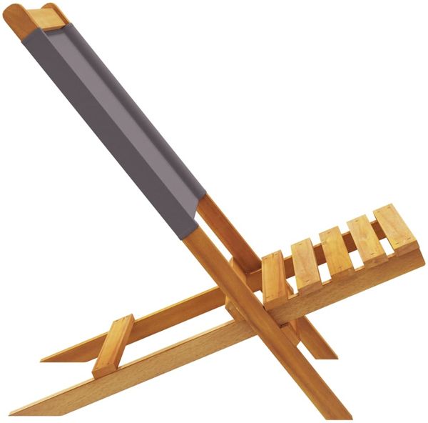 vidaXL Gartenstühle 8 Stk. Klappbar Anthrazit Stoff und Massivholz 3214642 Bild 5