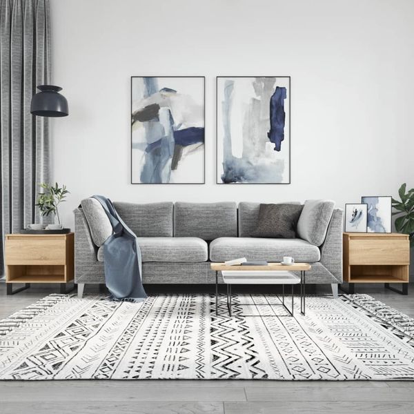 vidaXL Couchtische 2 Stk. Sonoma-Eiche 50x46x50 cm Holzwerkstoff 830931