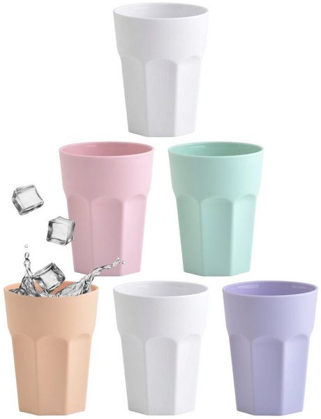 Engelland Becher Kunststoffbecher in modernen Pastellfarben, 250 ml, Mehrweg, 6-tlg, Kunststoff, spülmaschinengeeignet, bruchfest, wiederverwendbar, 250 ml, 0,25 Liter