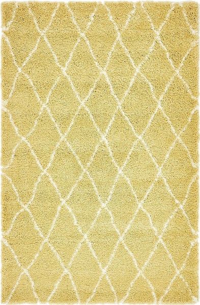 Myflair Möbel & Accessoires Hochflor-Teppich Temara Shag, LAGERRÄUMUNG!, rechteckig, Höhe: 51 mm, gewebt, Rauten Design, weich & kuschelig