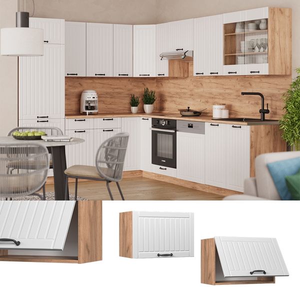Hängeschrank Fame-Line Weiß Landhaus 60 cm Flach Vicco Bild 2