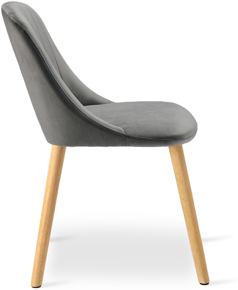 GOEURVANT 993 Esszimmerstühle 6er-Set, Samt - Hellgrau Bild 4