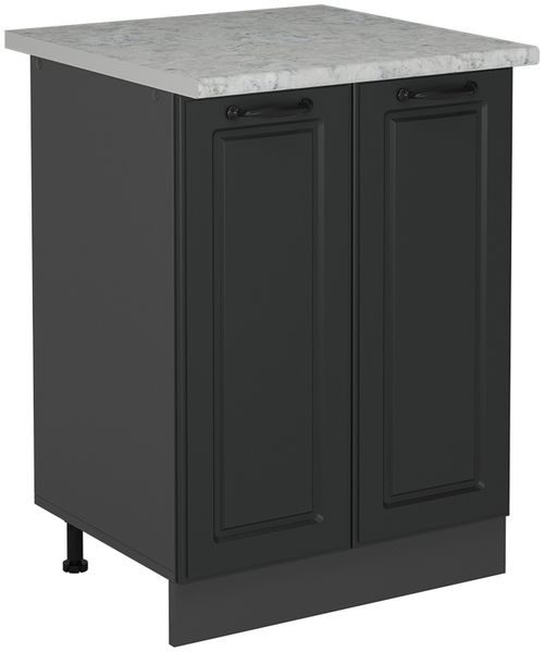 Küchenunterschrank R-Line Anthrazit Landhaus 60 cm AP Marmor Vicco