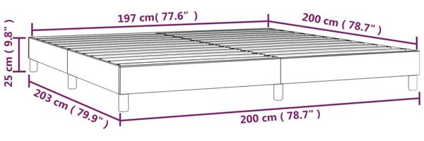 Boxspringbett Dunkelgrau 200x200 cm Stoff [3120887] Bild 9