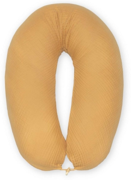 SEI Design Stillkissen Seitenschläferkissen XXL Babynest - Baby Erstausstattung Neugeborene, Schwangerschaftskissen 190x30 cm, Schwangerschaftskissen mit Bezug, Musselin Bezug 100% BIO Baumwolle, 100% Vegan