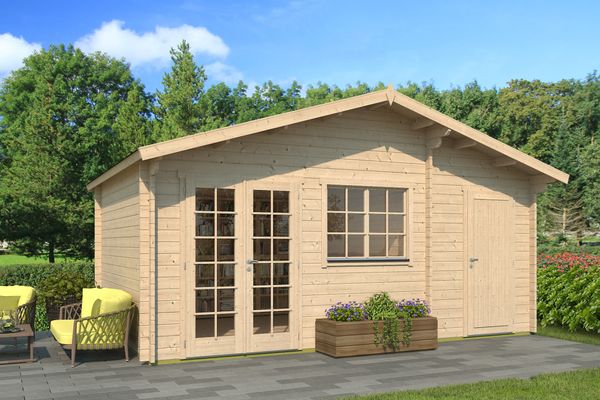 Fjordholz Gartenhaus Modell Rolf 44 D Grau