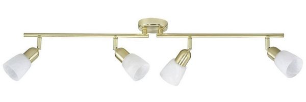 Brilliant Leuchten No. 55331-18 Spotrohr Sofia E14 IP20 4-flammig messing weiß-alabaster
