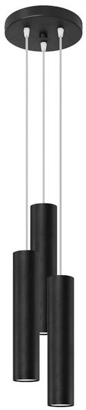 Pendelleuchte, skandinavisch, Stahl, schwarz, H 110cm
