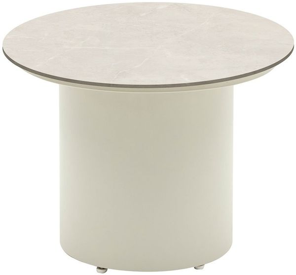 Beistelltisch Puerto, Aluminium, Beige, 50 x 38 x 50 cm