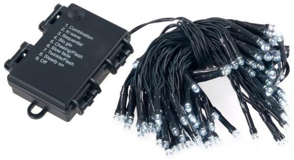 kamelshopping LED-Lichterkette LED Lichterkette für außen und innen mit Batterie, verschiedene Längen, 24-96 LED, 8 Leuchtmodi, Timer, batteriebetrieben