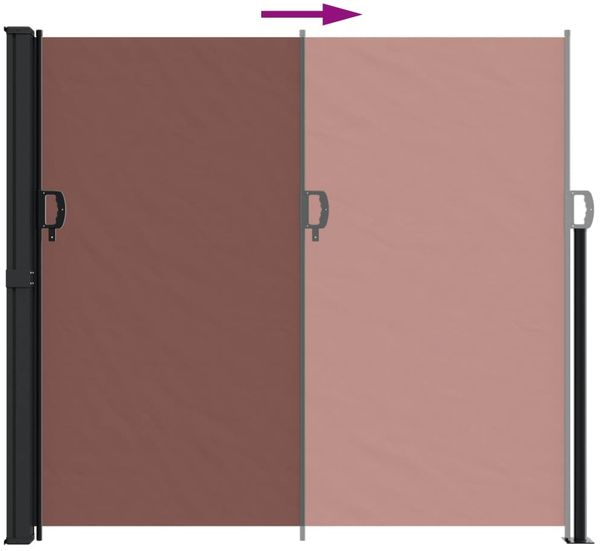 vidaXL Seitenmarkise Ausziehbar Braun 180x300 cm 4004344 Bild 5