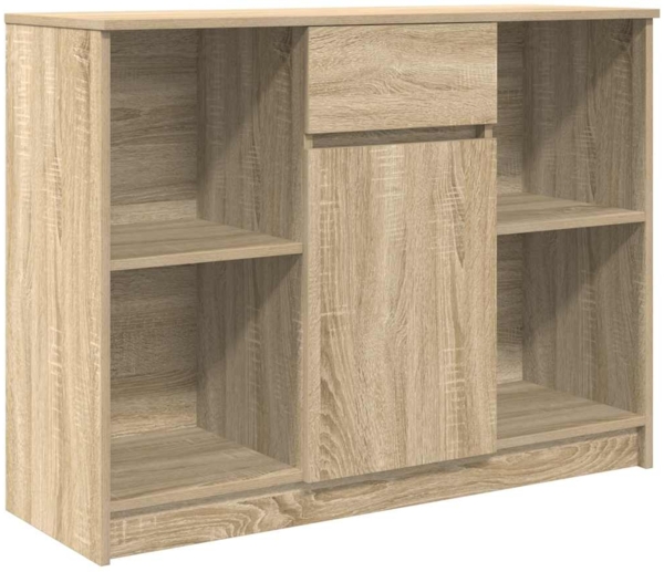 vidaXL Sideboard mit Schublade Sonoma-Eiche 101x35x76 cm Holzwerkstoff 861564