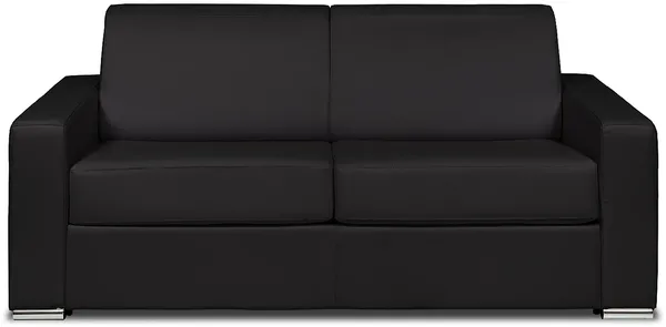 Vente-unique - CALITO Sofa Leder Schwarz - B 223 cm94 cm x H 99 cm x L 194 cm