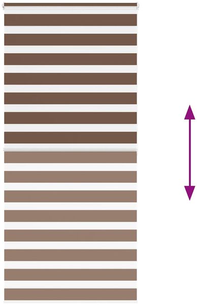 vidaXL Doppelrollo Braun 95x200 cm Stoffbreite 90,9 cm Polyester 4014364 Bild 5