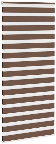 vidaXL Doppelrollo Braun 95x200 cm Stoffbreite 90,9 cm Polyester 4014364 Bild 3