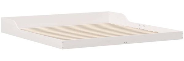 vidaXL Bettrahmen Weiß 200 x 200 cm Massives Kiefernholz 873302