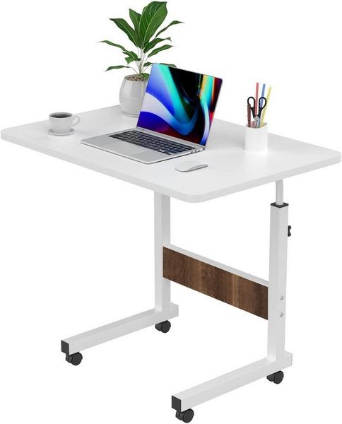Rhein Beleuchtung Beistelltisch laptoptisch höhenverstellbar, mobiler schreibtisch, sofa tisch (Set, 1-St, Ideal für Wohnzimmer, Schlafzimmer, Büros und Sofas), Höhenverstellbar, Räder mit Bremsen, robust und langlebig