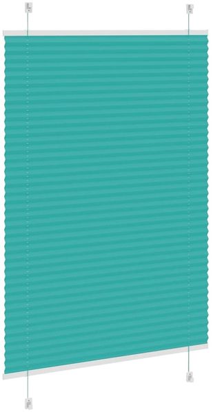 vidaXL Plissee Petrolgrün 95x150 cm Stoffbreite 94,4 cm Polyester 4015397 Bild 4