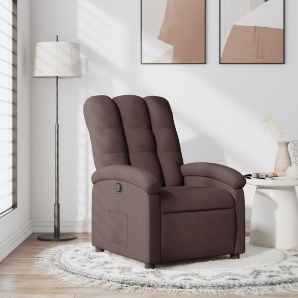 vidaXL Relaxsessel Dunkelbraun Stoff 371732