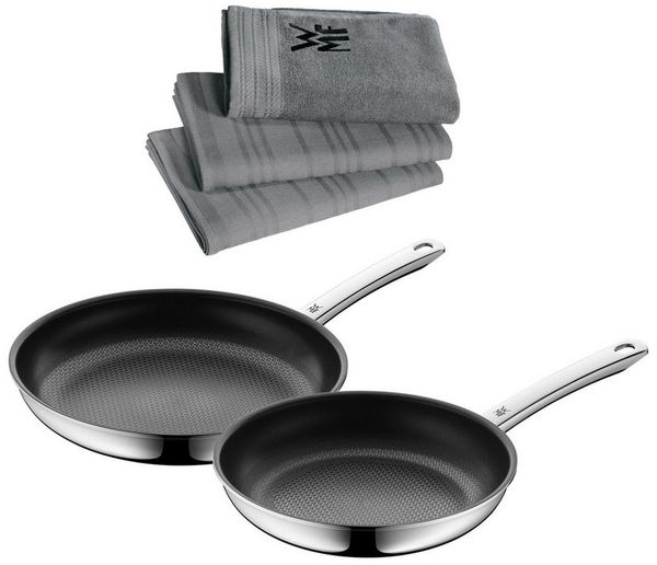 WMF Bratpfanne Profi Resist 24cm, Bratpfanne Profi Resist 28cm und Küchenhandtuch-Set
