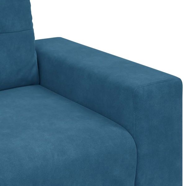 vidaXL Zweisitzer-Sofa Blau 180x77x82 cm Samt 4105131 Bild 7