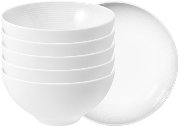 Seltmann Weiden Beat Color Glaze Müslischale ø 15,7 cm 6er Set Weiß