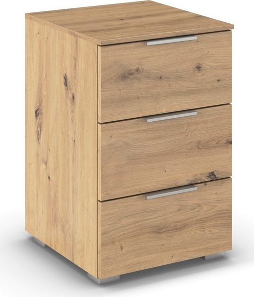 OTTO home Nachtkommode Nachttisch Nachtschrank Schubladen Sideboard Schubladenkommode CORTONA (Breite 40 cm inkl. SOFT-CLOSE-FUNKTION, mit moderner Dekor-Front), mit 3 geräumigen Schubladen, Kantengriff aus Metall MADE IN GERMANY