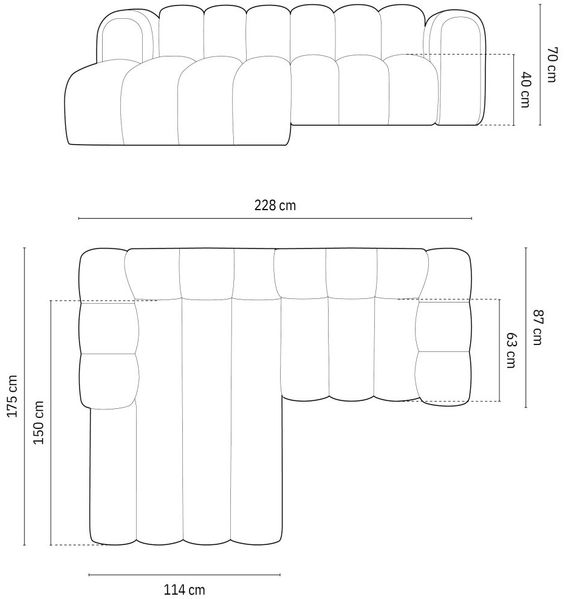 Micadoni Modulares Ecksofa Lupine 3-Sitzer Links Samtstoff Salvador Terrakotta Bild 6
